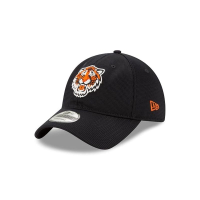 Blue Detroit Tigers Hat - New Era MLB Clubhouse Collection 9TWENTY Adjustable Caps USA5406823